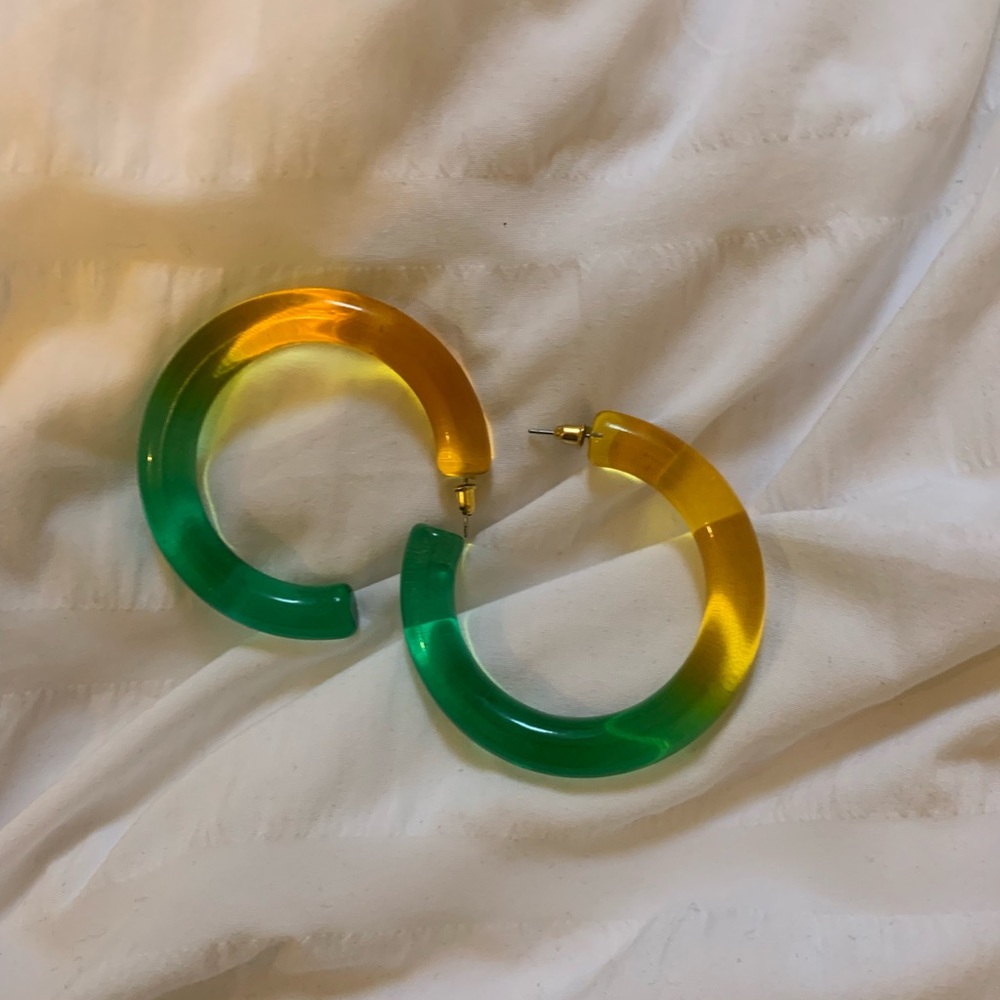 Fun big wide tube earrings